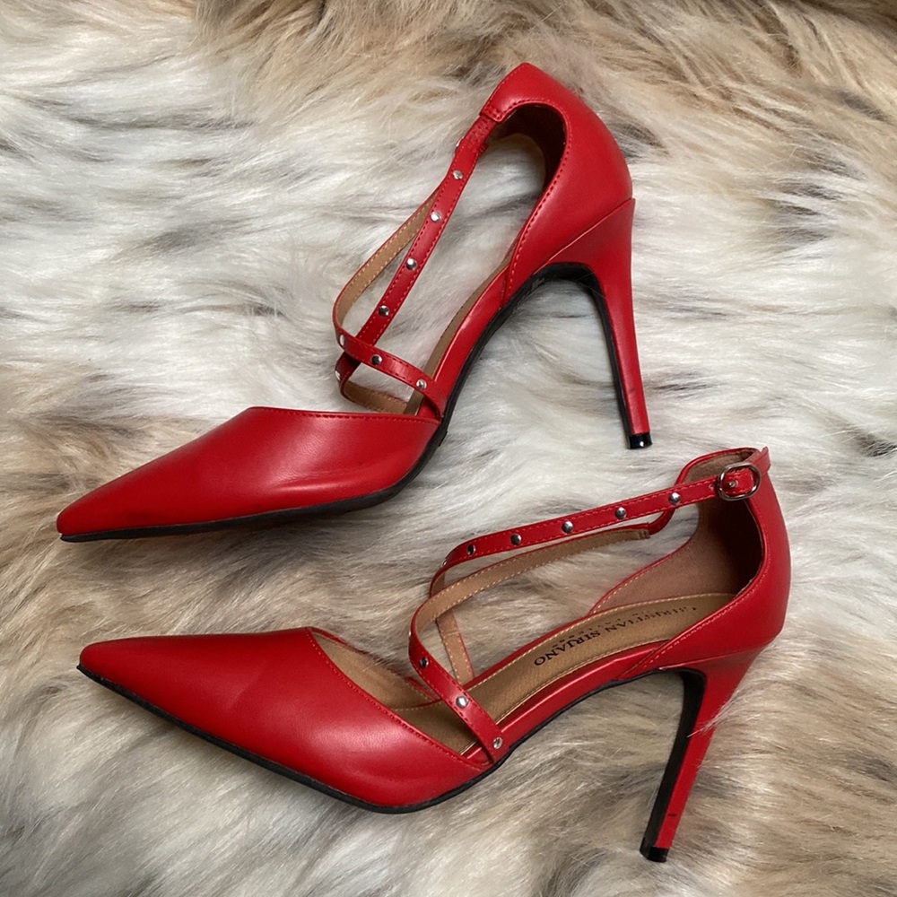 Christian Siriano red heels size 8 - Picture 7 of 16